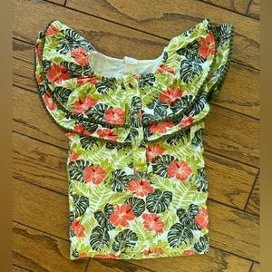 NWT Kate Quinn Hibiscus Top